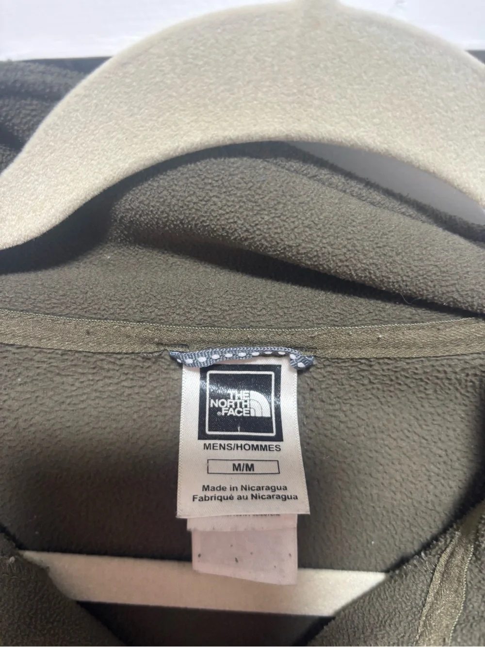 The North Face Men's Olive Green Half-Zip Fleece Pullover